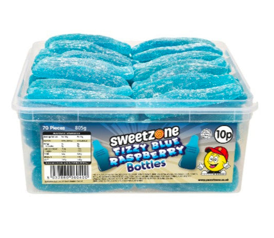 Fizzy Blue Raspberry Bottles Tub 10p - 805g