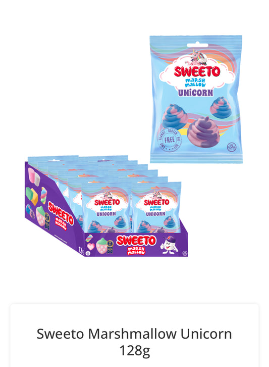 SWEETO Unicorn Marshmallow 128g x 12