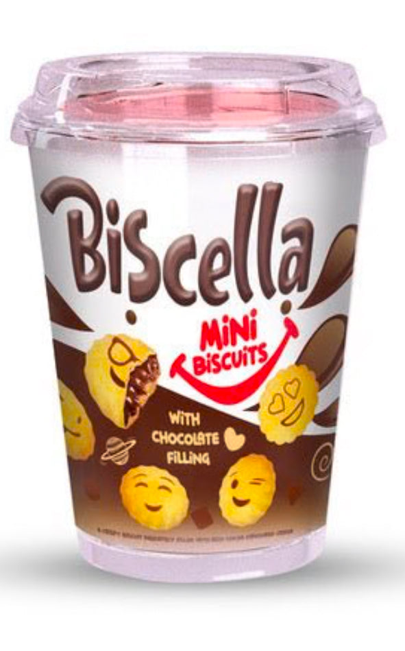 Biscella Mini Biscuits with Chocolate Filling (125g) x 12