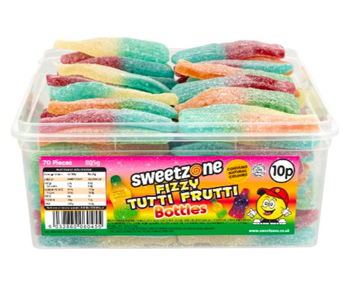 Giant Fizzy Tutti Frutti Bottles Tub 10p - 805g