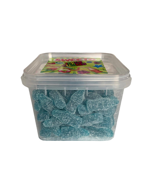 SWEETO Fizzy Blue Bottles 160g Small Tubs x 24