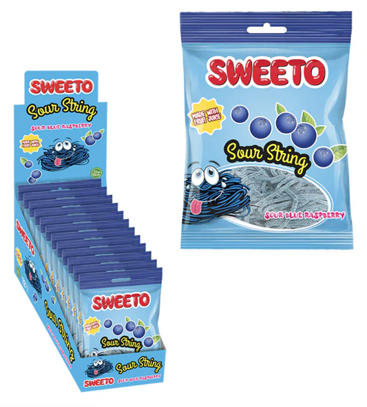 SWEETO Sour String Blue Raspberry x 12 (80g)