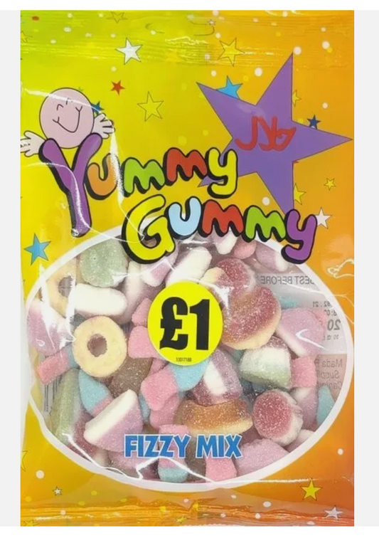 Yummy Gummy £1 Fizzy Mix x 12 (200g)