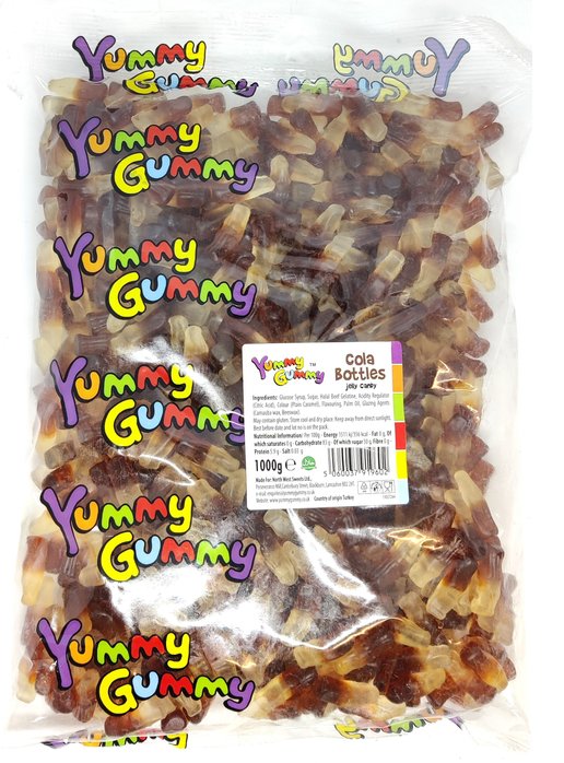 Yummy Gummy Cola Bottles 1kg bag