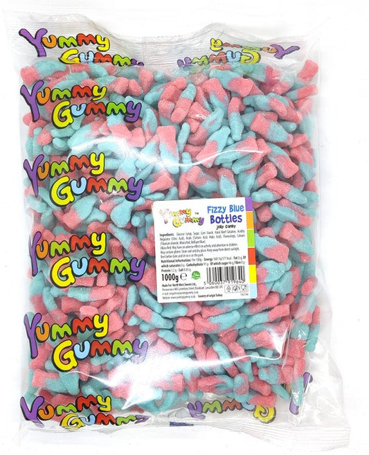 Yummy Gummy 1p Pink & Blue Bottles 1kg bag