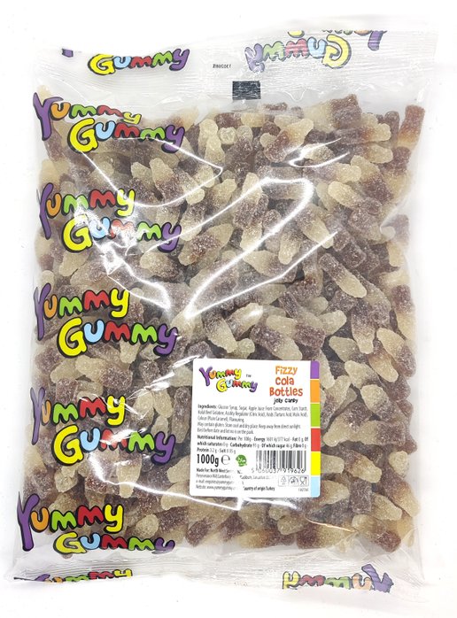 Yummy Gummy 1p Fizzy Cola Bottles 1kg bag