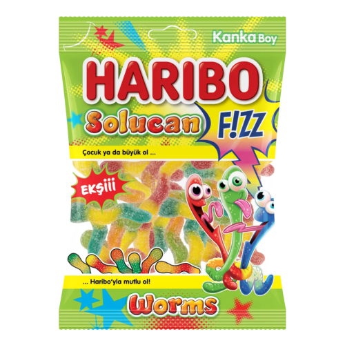 HARIBO Fizzy Worms x 24