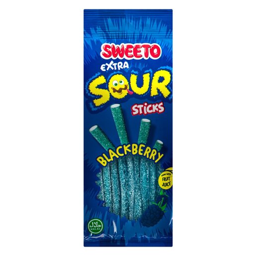 SWEETO Blackberry Extra Sour Pencils x 12 (75g)