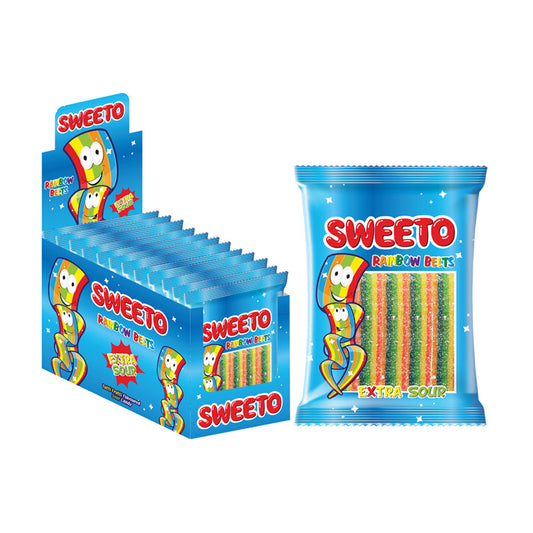 SWEETO Rainbow Belts x 12 (80g)